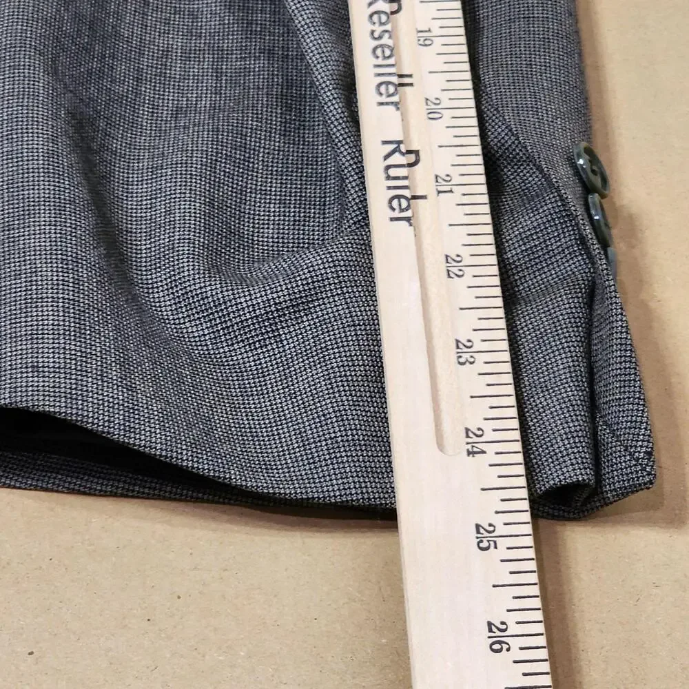Jones New York Sport Coat Mens 46 Brown Wool Check Tweed Two Button Blazer
